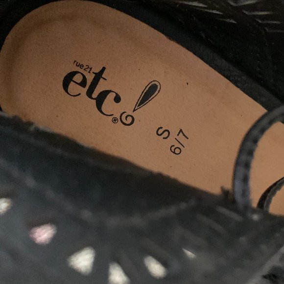 Peep Toe Heel Booties by Rue 21 Sexy black Size S-6/7 - Picture 10 of 11